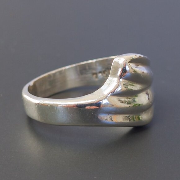 Vintage TAXCO Sterling Sculpted Wave Ring — Size 6.75 - Picture 7 of 12